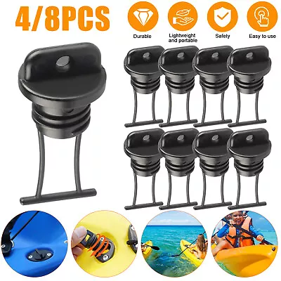 $7.48 • Buy 4/8Pcs Kayak Scupper Kit Plug Drain Plastic Universal Thread Hull For Canoe Boat
