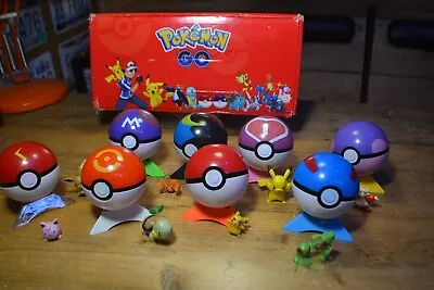 £10.50 • Buy Pokemon Go Clip N Go Belt With 8 Poke Balls & Figures Pikachu Boxed