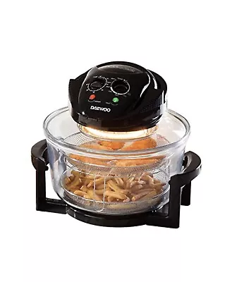 Daewoo 1300W 17L 2 In 1 Halogen Convection Oven Cooker Air Fryer Extension Ring  • £54.23