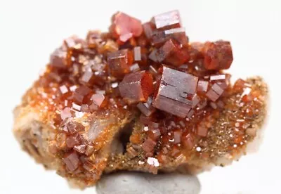 AMAZING Vanadinite RED Crystal Cluster Mineral Specimen Matrix Gemstone MOROCCO • $22.99