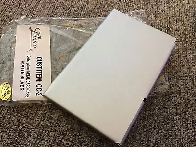 Vintage Business  Card Case Credit Card Holder New - Silver  Matte MARCO • $3