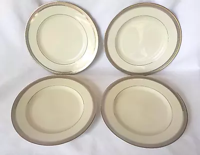 Set Of 4 MIKASA Palatial Platinum 8.25  Salad/Dessert Plates NEW Stickers L3235 • $39.99