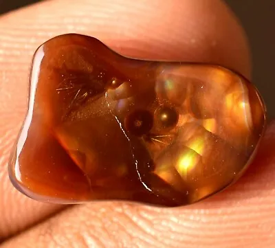 100% Natural Fire Agate Mexican 6.70 Ct AGSL Certified AAA+ 16 X 11 Mm Gemstone • $48.74