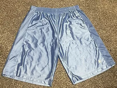 Vintage Starter Blue Basketball Shorts Satin Shine Pockets Mens Large • $27.99