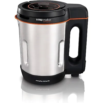 Morphy Richards 501021 Compact Soup Maker Stainless Steel 1 Litre 900W - Black • £60.21