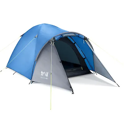 Bracken 2 Man Tent With Porch Waterproof At 3000mm HH Camping Festival Trail • £54.99