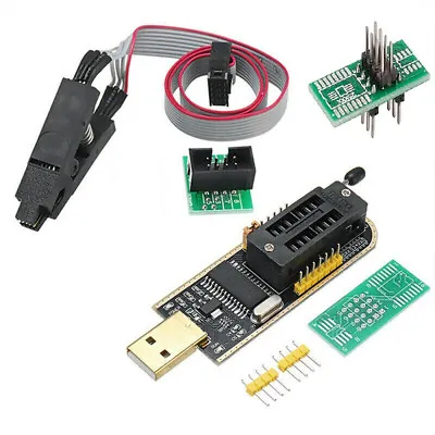 CH341 24 25 Series Eeprom Flasher USB BIOS Programmer W Soic8 Clip On-Board UK • £8.49