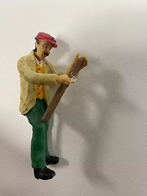 Just Plain Folk  #  G Scale Train Figure Man Working With Wood NEW • $9.95