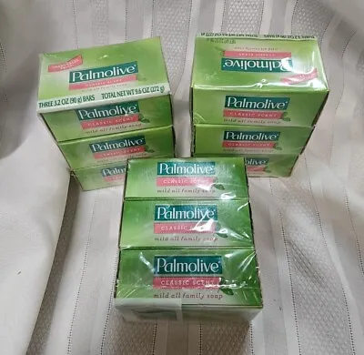 Vintage Palmolive Classic Scent Mild Bar Soap.  (3) 3 Pks. 9 Bars Total.  Sealed • £19.28