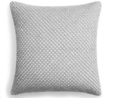 Hudson Park Collection Velvet Decorative Pillow 20 X 20 Grey  • $45
