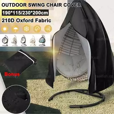 Swing Egg Chair Cover Furniture Garden Rattan Outdoor Rain Waterproof VIC • $16.75