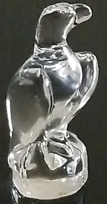 Vtg Royal Copenhagen Hadeland Clear Crystal Eagle Paperweight Sculpture Signed  • $11.99