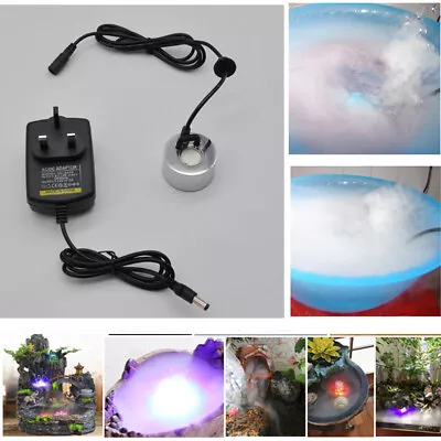 Mini Ultrasonic Mist Maker Fogger Water Air Humidifier Fountain Atomizer UK Plug • £13.55