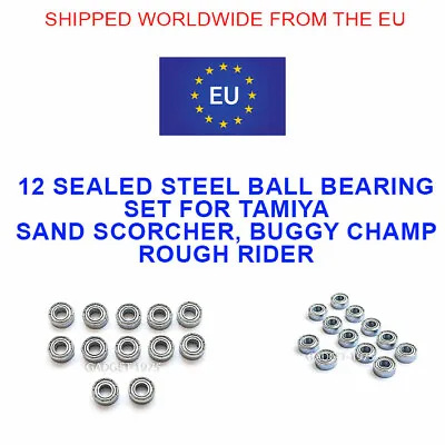 TAMIYA SAND SCORCHER ROUGH RIDER BUGGY CHAMP Compatible Steel Ball Bearing Set • $22.29