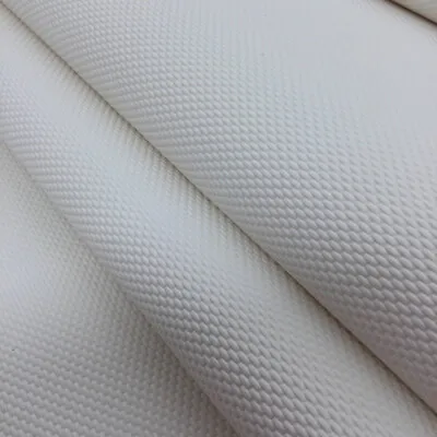 Marine Vinyl Outdoor Upholstery Hudson Weave Sea White Basketweave Textured • $2.99