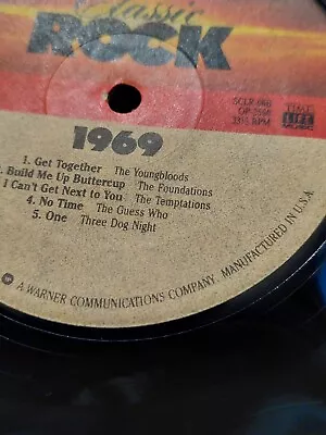 Vintage Classic Rock Melted Vinyl 33 1/2 Record Album 1969 Songs Warner Art Bowl • $8
