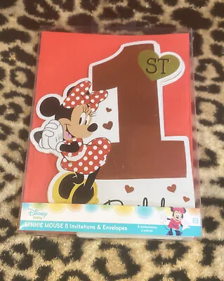 Minnie Mouse 1st Birthday Disney Classic Party  Deluxe Invitations • $12