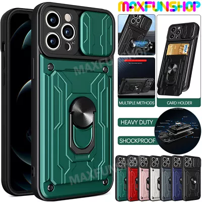 $9.99 • Buy For IPhone 14 13 12 11 Pro Max XS SE/7/8 Plus Case Shockproof Card Holder Cover