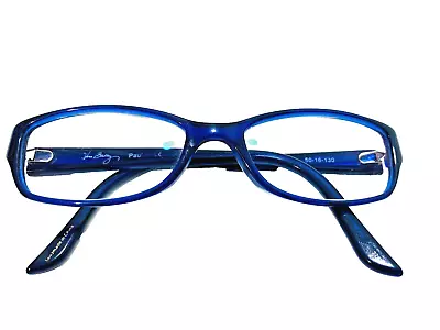 Vera Bradley Paula Indigo Pop IOP Eyeglass RX Frames Blue Floral Enameled  Logo • $19.99