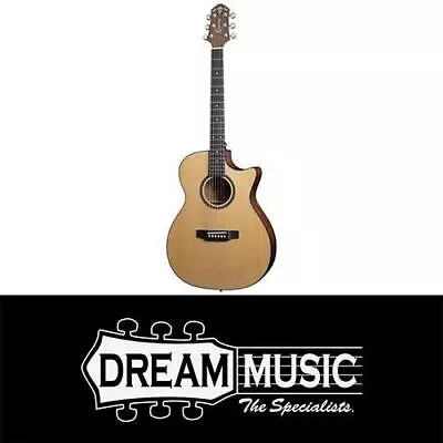 Crafter TE 6/N OM Cutaway Acoustic Electric Guitar W/ Hard Case $200 OFF RRP$799 • $599