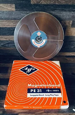 One Used 7  Agfa Reel Tape Good Condition. And AGFA Box • £8.99