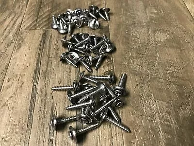 $8.75 • Buy 45pcs Kick Panel Interior Chrome Trim Screws Finish Washers 3 Sizes Fits Ford