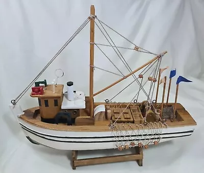 Nautical Memorabilia Model Wooden Ship FIshing Boat Trawler 12  • £19.99