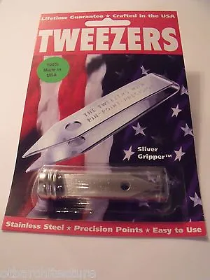 Uncle Bill's Sliver Gripper TWEEZER In Tube - Made In USA - EDC/Survival Tool • $9.95