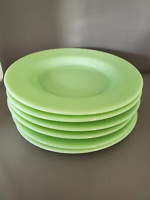 6 Vintage Jadeite Green Luncheon Salad Plates 8 1/8  Diameter • $48.99