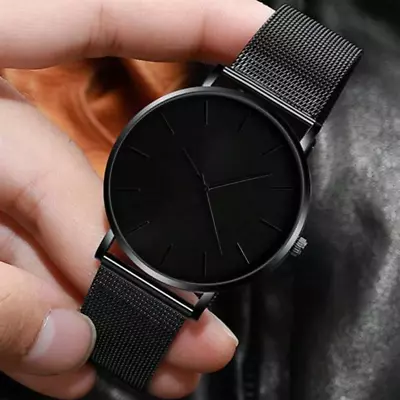 Men Quartz Watch Relojes De Hombre Minimalist Ultra Thin Stainless Steel Watches • $8.99