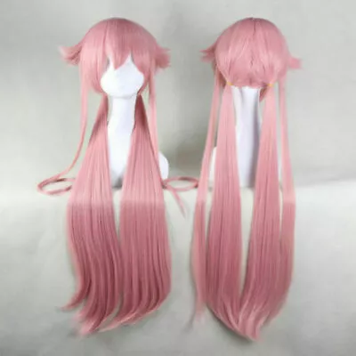 Halloween For Cosplay Murata Tomosa Mirai Nikki Gasai Yuno Wig Synthetic Pink • $19.78