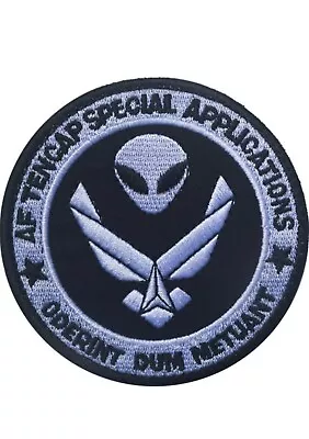 Air Force Groom Black Ops Patch AF Tencap Special Applications Hook + Loop Badge • £4.79