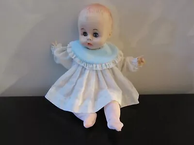 Vintage 8180 Effanbee 13  Baby Doll~ 1980 Open/Close Eyes~ Blue Dress Bib Tights • $14