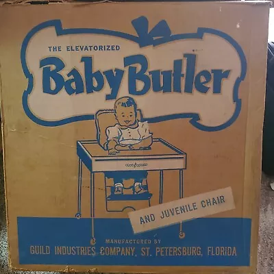 Vtg 50s Elevatorized Baby Butler And Juvenile Chair Child Table Stroller • $170