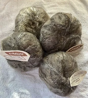 Jaeger Tropic Spun 80% Mohair/20% Wool Shade 8 GREY SQUIRREL 1 Oz Lot Of 4 • $16