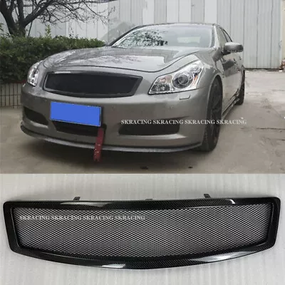 Carbon Fiber Front Mesh Grill Grille For Infiniti G35 G37 2007 2008 2009 Sedan • $188