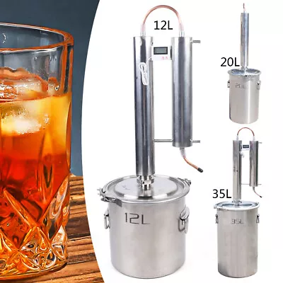 12/20/35L Alcohol Distiller Brewing Kit Moonshine Still Stainless Wine Boiler US • $147.25