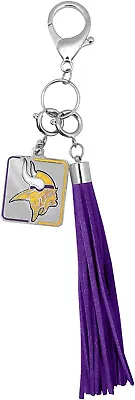 Littlearth NFL Minnesota Vikings Tassel Purse Charm Team Color 7.5-inches • $9.99