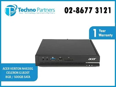 Acer Veriton N4630G Celeron G1820T 8GB 500GB SATA Micro System With WIFI WRNTY • $99