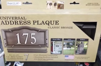 Postal Pro Bronze Mailbox Address Plaque  Model #PP5000BR • $45