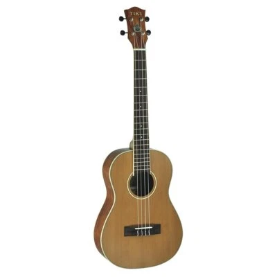 $377.95 • Buy Tiki '7 Series' Cedar Solid Top Baritone Ukulele With Hard Case (Natural Satin)