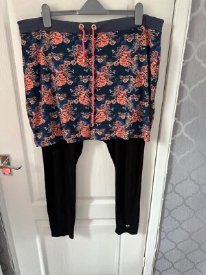 £8 • Buy Joe Browns Paisley Print Skirt & Black Leggings Set Size 22