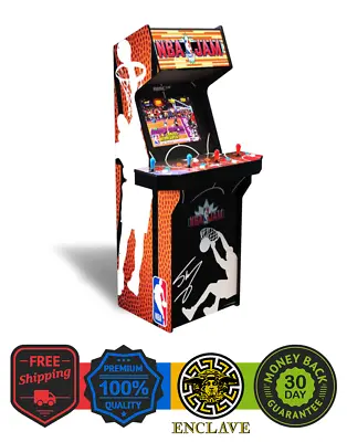 Arcade1Up NBA JAM: SHAQ EDITION With Riser And Lit Marquee Arcade Game Cabinet • $566.28