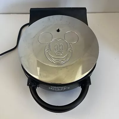 VillaWare Mickeys Waffler Disney Mickey Mouse Waffle Maker # 5555-01 Tested • $31.05