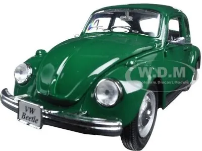 1973 Volkswagen Beetle Green 1/24 Diecast Model Car By Maisto 31926 • $18.99
