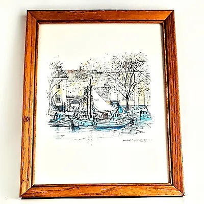 Mads Stage Old Hospital For Injured Sailors Christianshavn Denmark Framed • $35