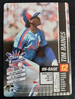 Tim Raines 2002 MLB Showdown Pennant Run Super Season #125 • $2.99