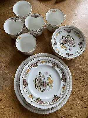 Vintage Radfordian Radford Crown Bone China Tea Set Cups Saucers Plates Japanese • £25