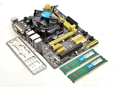 ASUS H81M-C Motherboard LGA 1150 M-ATX Intel I3-4170 3.7GHz 4GB DDR3 I/O Shield • $61.16