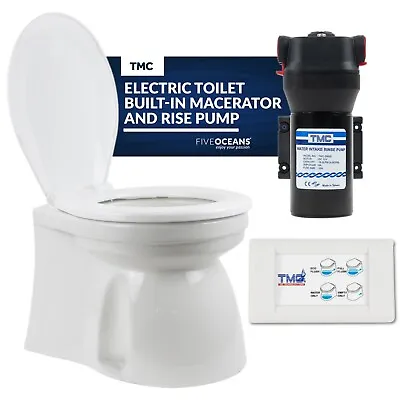 TMC Quiet Electric Marine Toilet RV Toilet Hausehold Medium Design Bowl 12V • $695.20